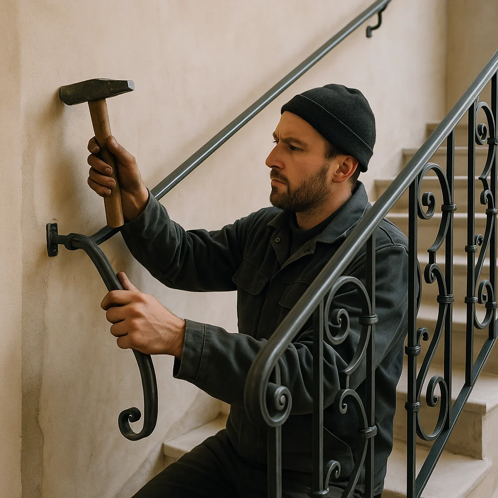 Préparer la pose d’une rampe d’escalier en fer forgé : le guide du ferronnier