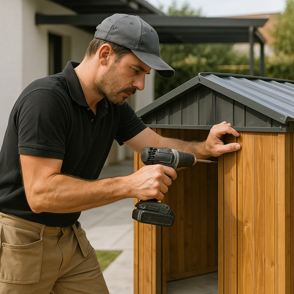 Bien préparer un abri préfabriqué (bois ou métal) sur votre terrasse ou dans le jardin : la méthode d’un installateur