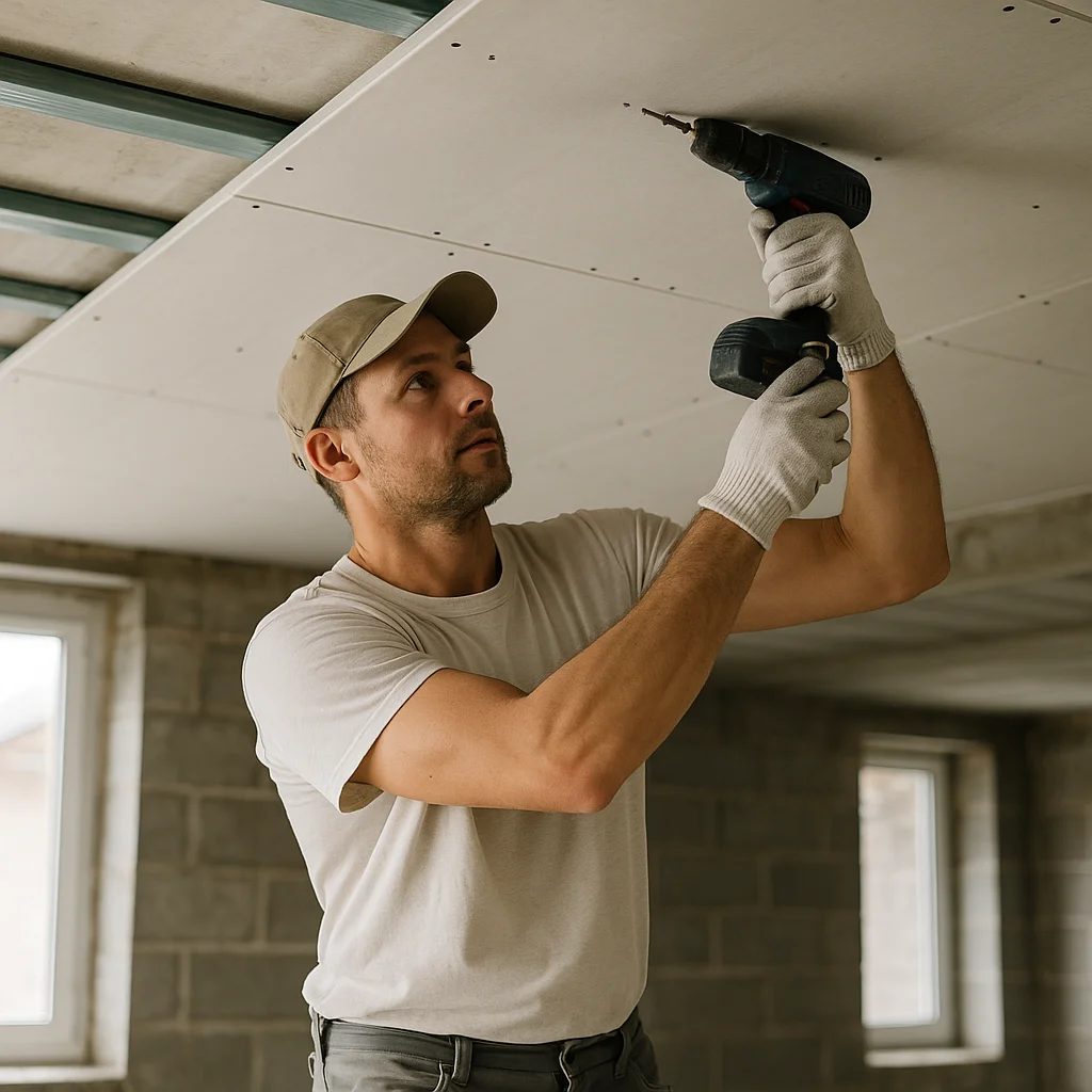 Isolation de plafond en placo (BA13) : préparer le chantier comme un pro