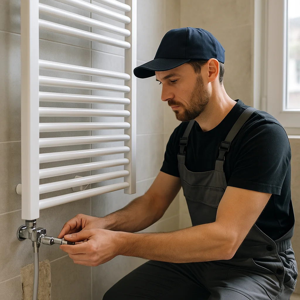 Sèche-serviette dans la salle de bain : bien préparer l’installation avant l’intervention du spécialiste
