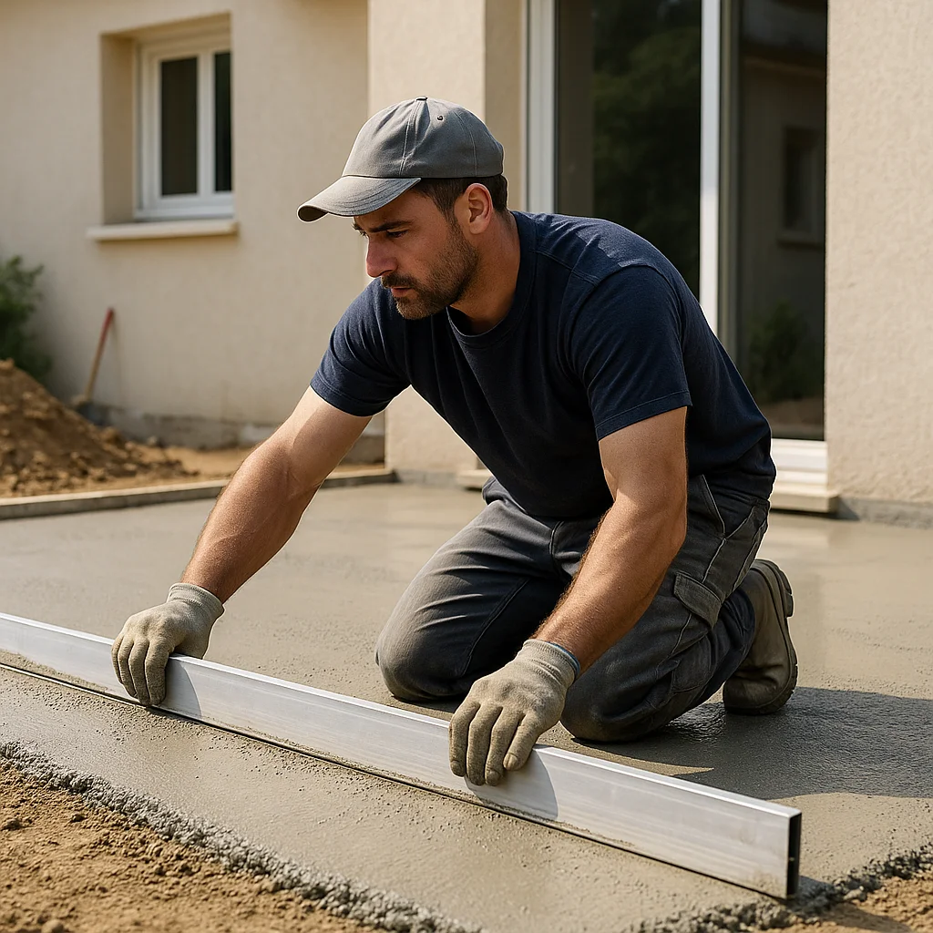 Préparer une terrasse béton : la méthode d’un terrassier pour un support solide et durable